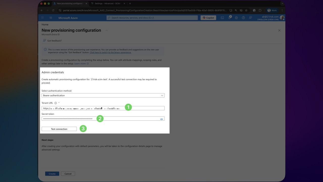 Test connection succeeded